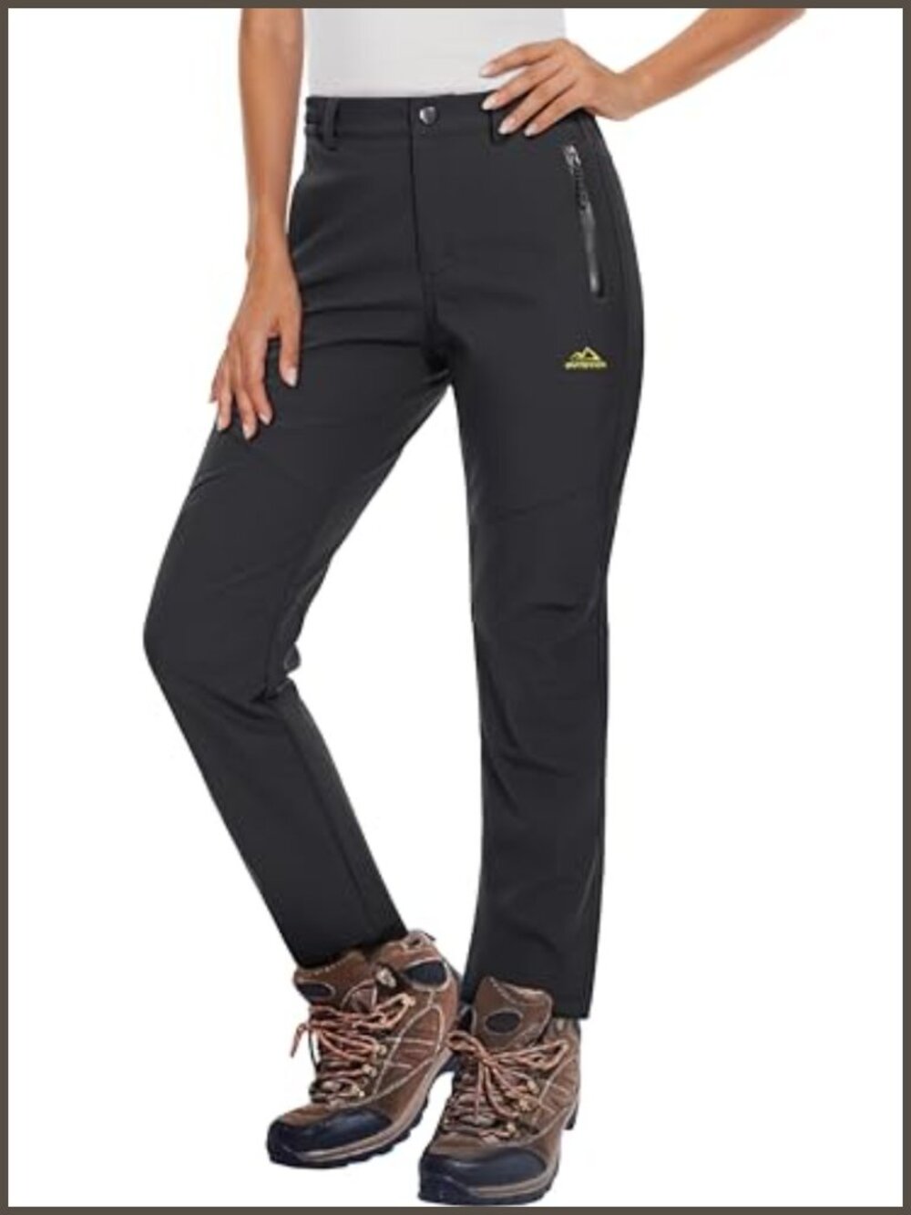 Women's Fleece Lined Waterproof Insulated Snow Ski Pants Winter Warm Hiking